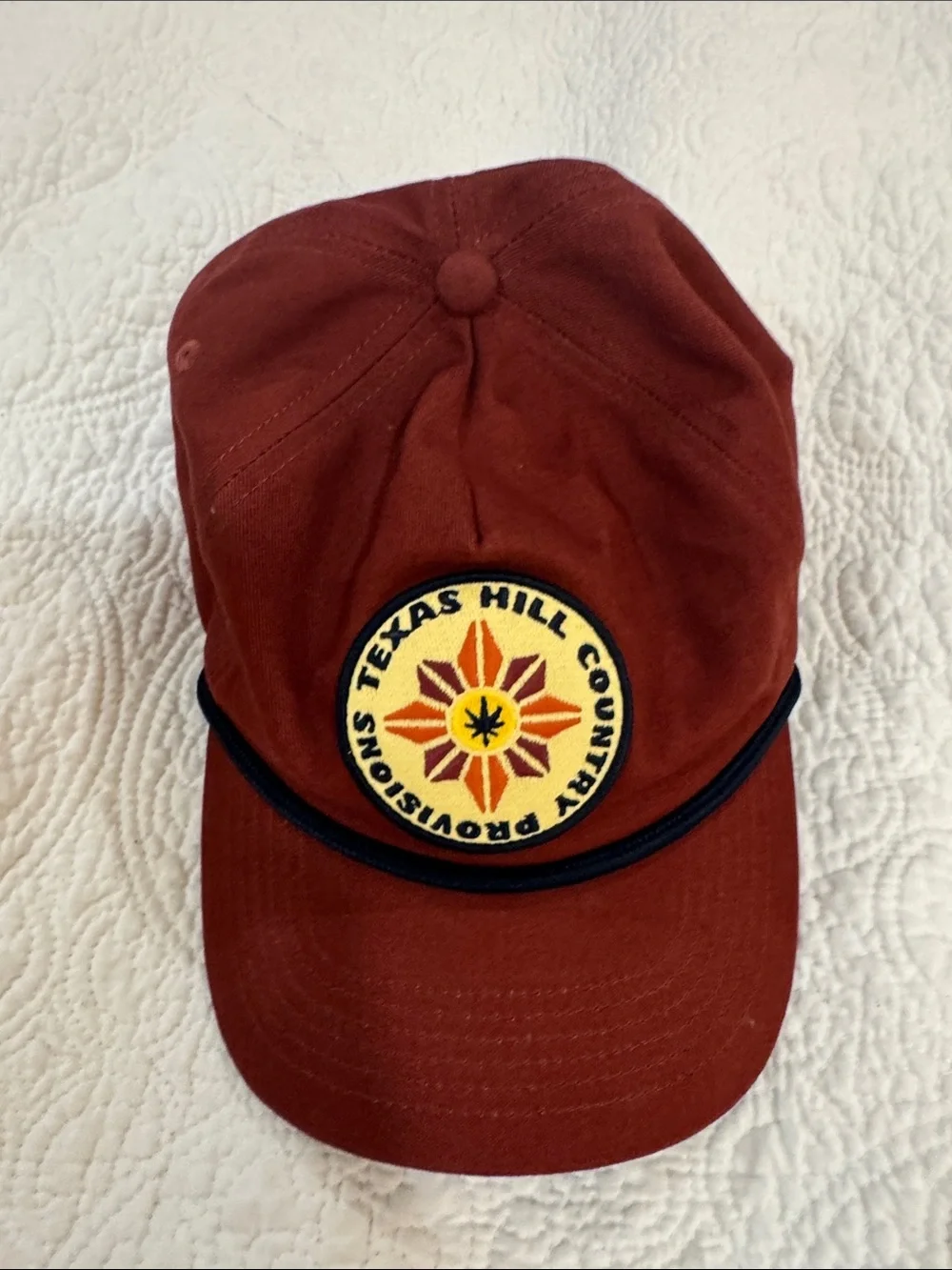 Maroon Texas Hill Country Logo Cap with Black Trim